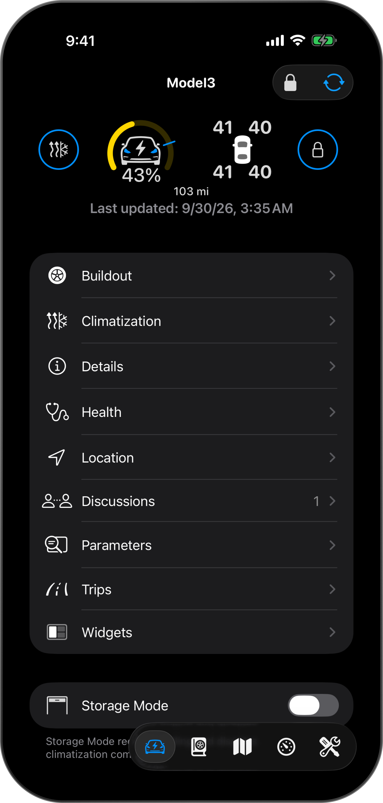 Connected Accounts: Check on and control your car remotely with Tesla and Volvo accounts.