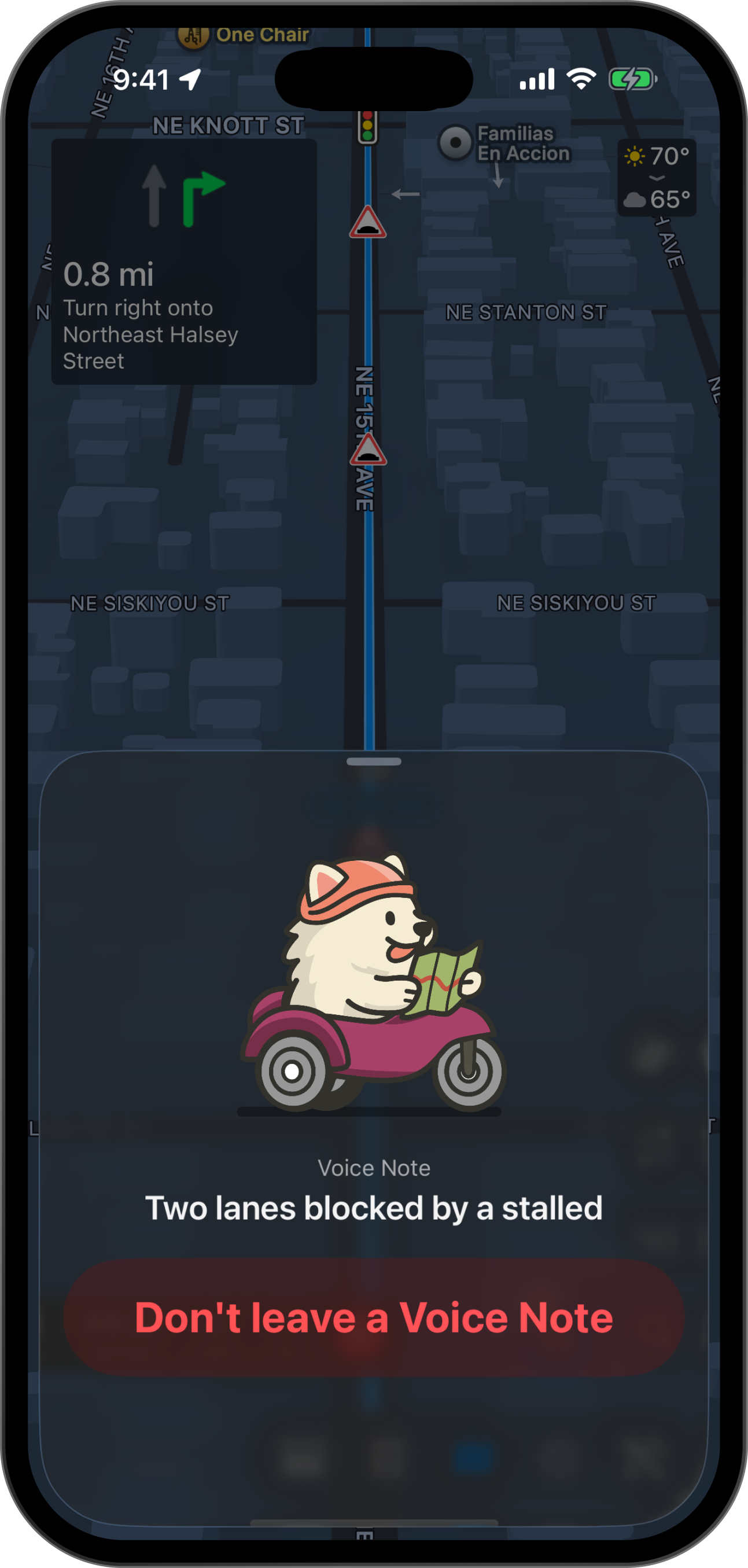 Voice notes: Keep your hands on the wheel and eyes on the road by using your voice to add context to your Scout reports.