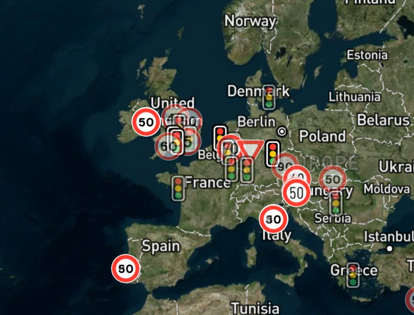 Suggestions are shown on the map