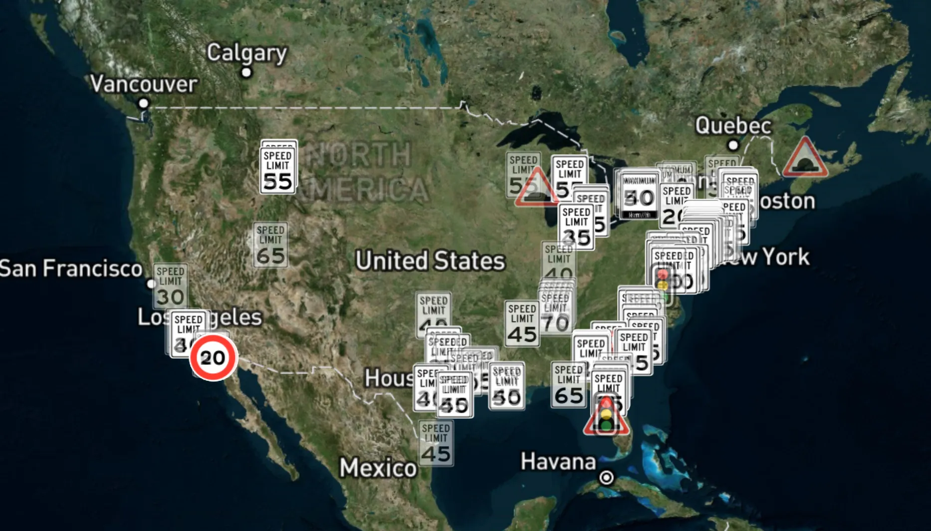 Suggestions are shown on the map
