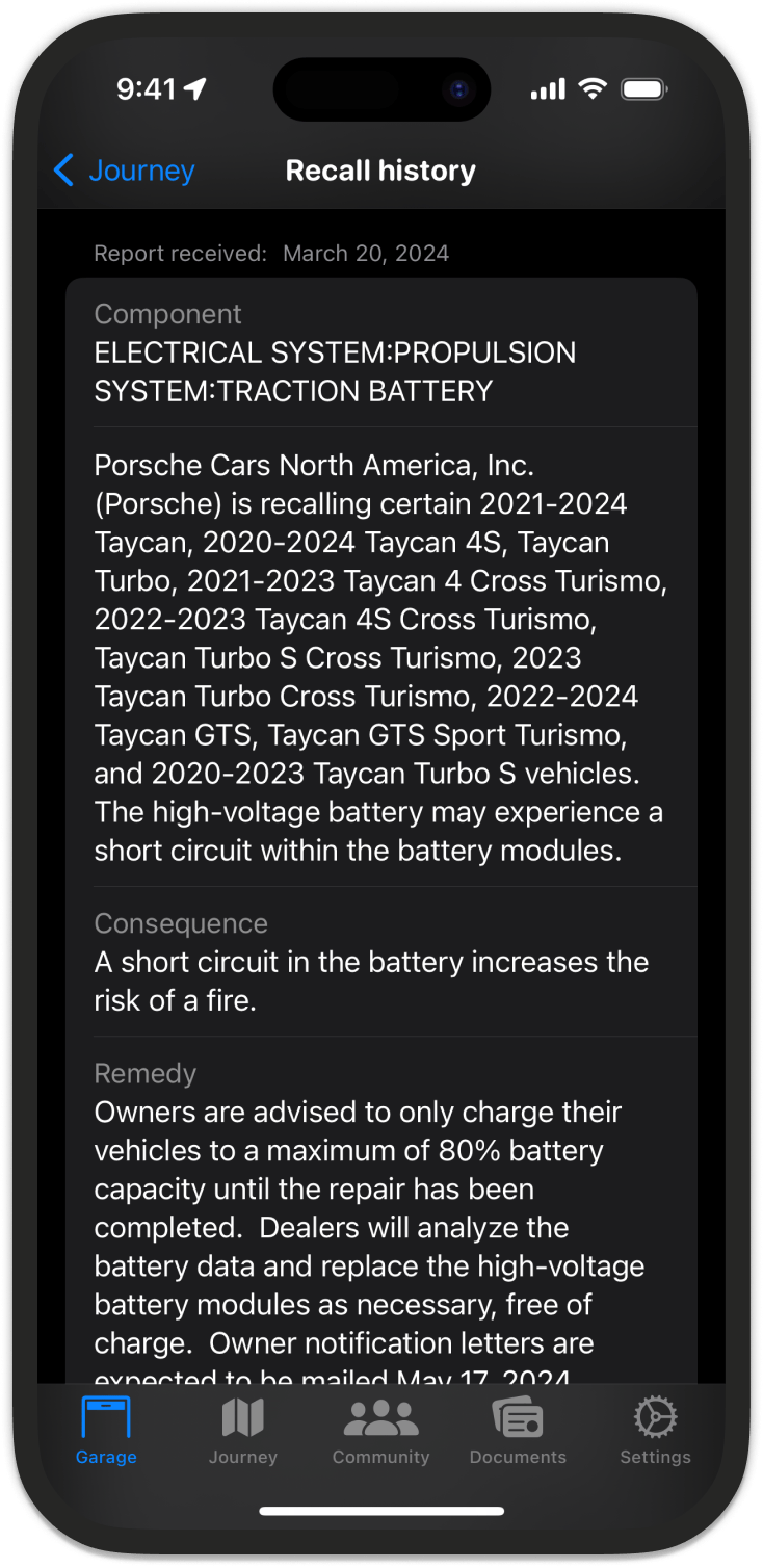 Pelican delivers full recall notices to your phone
