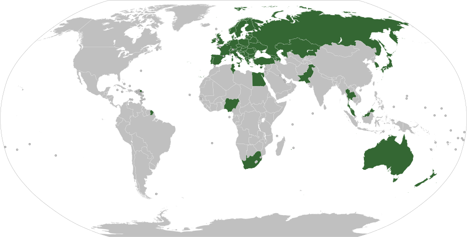 Countries participating in the World Forum for Harmonization of Vehicle Regulations